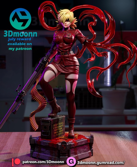 Seras Victoria Figure / Hellsing Anime Statue Vampire Hunter Collectible  / Hand Painted Display