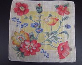 Vintage Silk Handkerchief Floral (vh95)