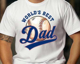 Proud Baseball Papa, Worlds Best Dad Tee, Baseball Dad Gift, Fathers Day Dad Tee and Hoodie, Dad Sports Apparel, Baseball Lovers Gift