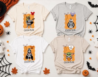 Star Wars Halloween Shirt, Disney Skeleton Family Halloween T-Shirt, Spooky Darth Vader Tee, Halloween Balloon Kids Shirt, Trick or Treat
