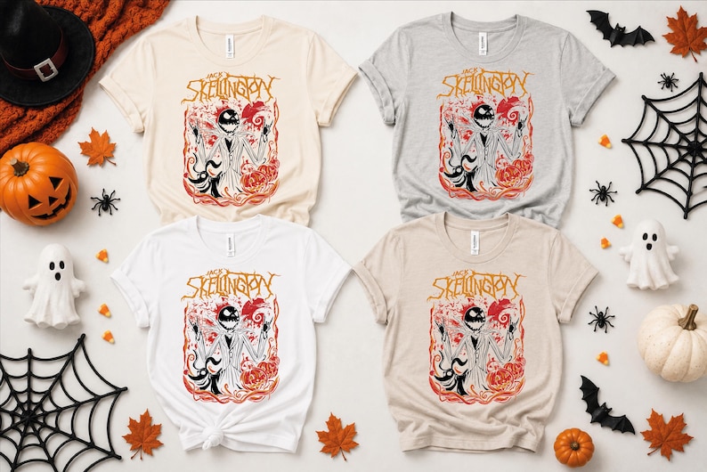 Jack Skellington Rock Shirt, Heavy Metal Nightmare Before Christmas T-Shirt, Spooky Pumpkin King Tee, Zero Dog Halloween Shirt, Disney Trip