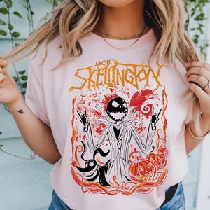 Jack Skellington Rock Shirt, Heavy Metal Nightmare Before Christmas T-Shirt, Spooky Pumpkin King Tee, Zero Dog Halloween Shirt, Disney Trip
