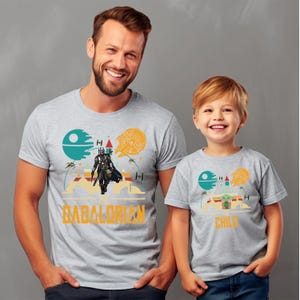 The Dadalorian and The Child Matching Shirt, Father and Son Disney T-Shirt, Star Wars Inspired Family Vacation Tees, Mandalorian Movie Shirt