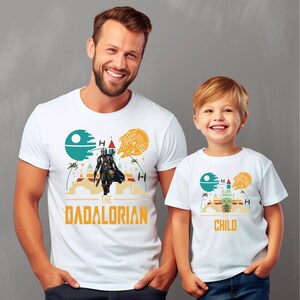 The Dadalorian and The Child Matching Shirt, Father and Son Disney T-Shirt, Star Wars Inspired Family Vacation Tees, Mandalorian Movie Shirt