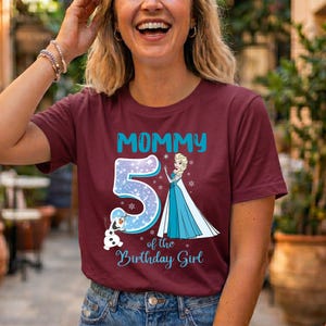 Custom Name Frozen Birthday Shirt, Princess Elsa and Family T-Shirt, Disney Birthday Girl Tee, Frozen Theme Birthday Top, Birthday Trip Tee