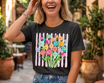 3D Oil Paint Floral Shirt, Impasto Wildflower Bouquet T-Shirt, Colorful Textured Flower Tee, Thick Paint Floral Shirt, Spring Wildflower Tee