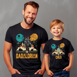 The Dadalorian and The Child Matching Shirt, Father and Son Disney T-Shirt, Star Wars Inspired Family Vacation Tees, Mandalorian Movie Shirt