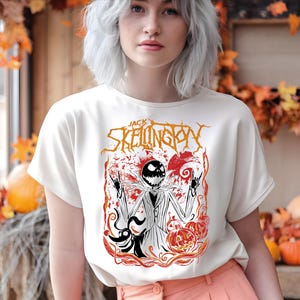Jack Skellington Rock Shirt, Heavy Metal Nightmare Before Christmas T-Shirt, Spooky Pumpkin King Tee, Zero Dog Halloween Shirt, Disney Trip