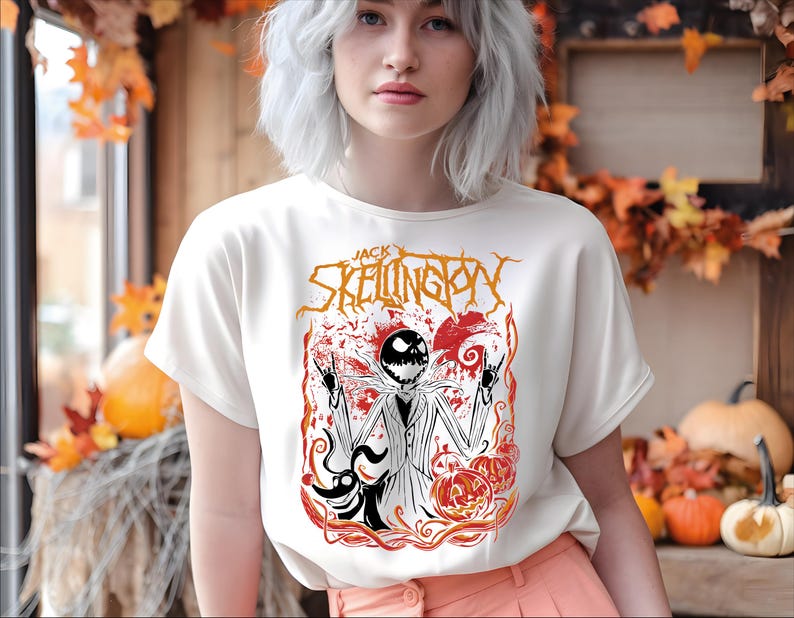 Jack Skellington Rock Shirt, Heavy Metal Nightmare Before Christmas T-Shirt, Spooky Pumpkin King Tee, Zero Dog Halloween Shirt, Disney Trip
