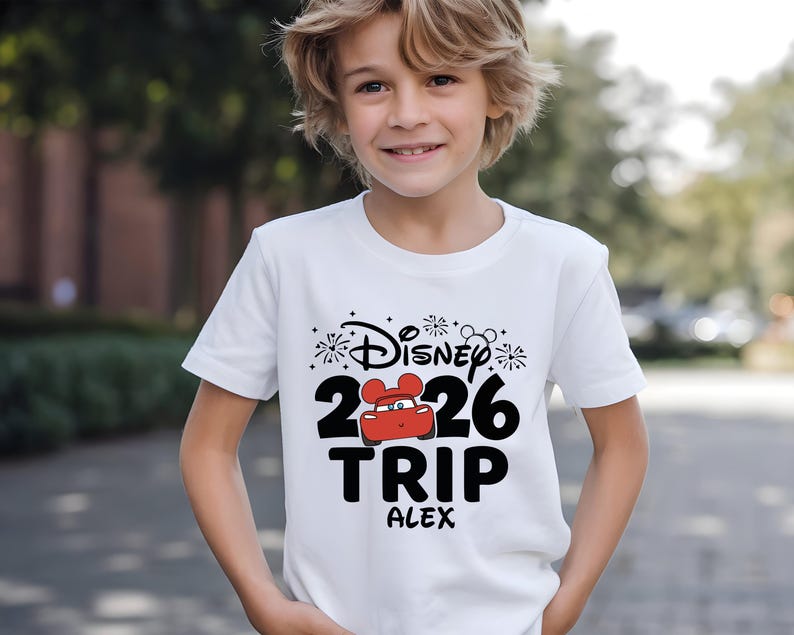 Disney 2026 Trip Shirts, Pixar Cars T-Shirt, Lightning McQueen & Tow Mater Shirt, Matching Cars Family Hoodie, Disneyland Trip Sweatshirt