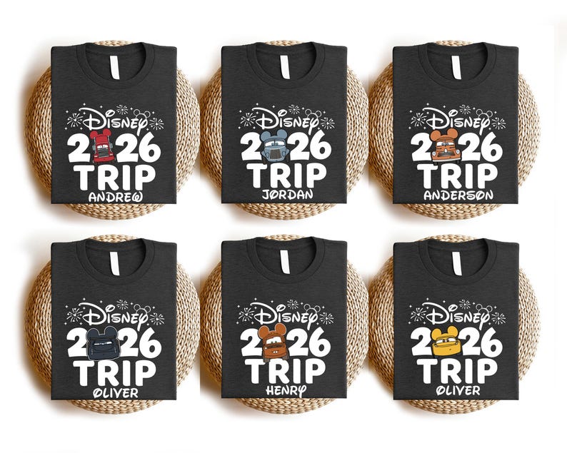 Disney 2026 Trip Shirts, Pixar Cars T-Shirt, Lightning McQueen & Tow Mater Shirt, Matching Cars Family Hoodie, Disneyland Trip Sweatshirt