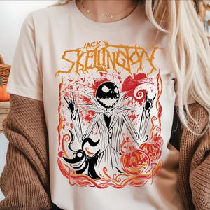 Jack Skellington Rock Shirt, Heavy Metal Nightmare Before Christmas T-Shirt, Spooky Pumpkin King Tee, Zero Dog Halloween Shirt, Disney Trip