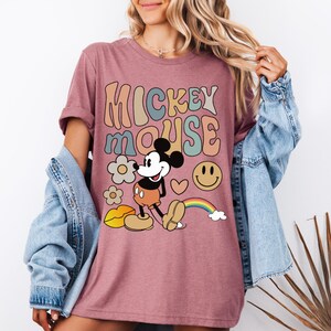 Vintage Mickey Mouse Shirt, Retro Style Mickey T-Shirt, Boho Disney World Trip Shirt, Groovy Mickey Mouse Family Tee, Classic Cartoon Mouse