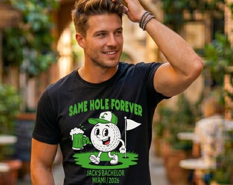Custom Groom Name Shirt, Same Hole Forever Golf Bachelor T-Shirt, Groomsmen Tee, Golf Ball Bachelor Trip Tee, Groom Bachelor Party Shirt