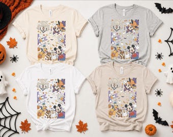 Camiseta de Halloween de Mickey y sus amigos, camiseta de Halloween de Disney, sudadera de la momia de Disney, camiseta familiar de la temporada de Halloween, camiseta de truco o trato.