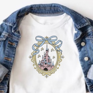 Coquette Magical Princess Castle, mouse, Theme Park, Embroidery design, Instant download, 4 sizes embroidery file, Castle