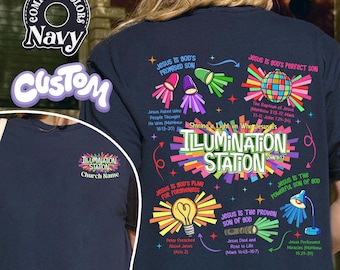 Custom Illumination Station VBS 2026 Comfort Colors Shirt, Bible Verse Camp Tee