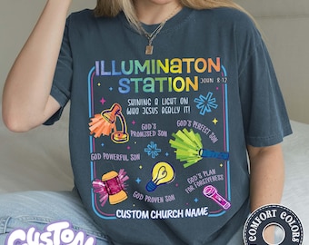 Custom Illumination Station VBS 2026 Comfort Colors Shirt, Bible School Tee
