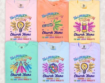 Custom Church VBS 2026 Illumination Station Matching Comfort Colors Tee