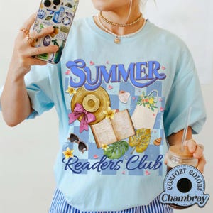 Summer Readers Club Comfort Colors Shirt, Summer Bookcation Shirt, Beach Book Lover Tee, Summer Vibe, Salty Readers Shirt, Gift for Readers