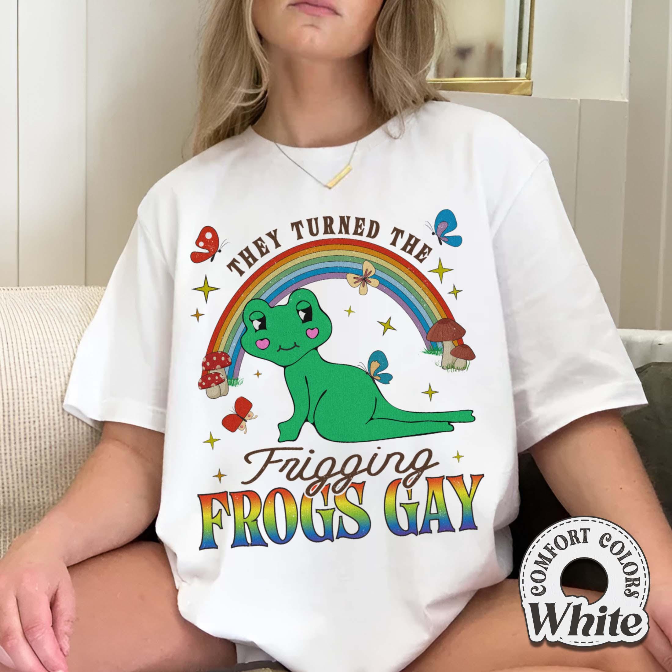 LGBTQ T-shirt Gay The Pray Away Rainbow Funny Frogs - Humorous LGBTQ Meme  Shirt Multiple Sizes LGBT Pride T-shirt