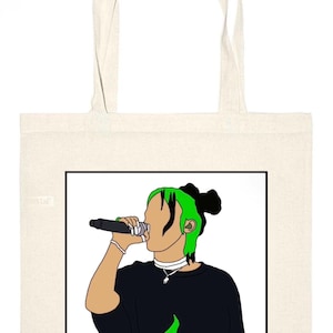 Hand designed Billie Eilish Tote Canvas Bag
