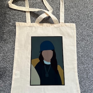 Hand designed Billie Eilish Art Tote Bag