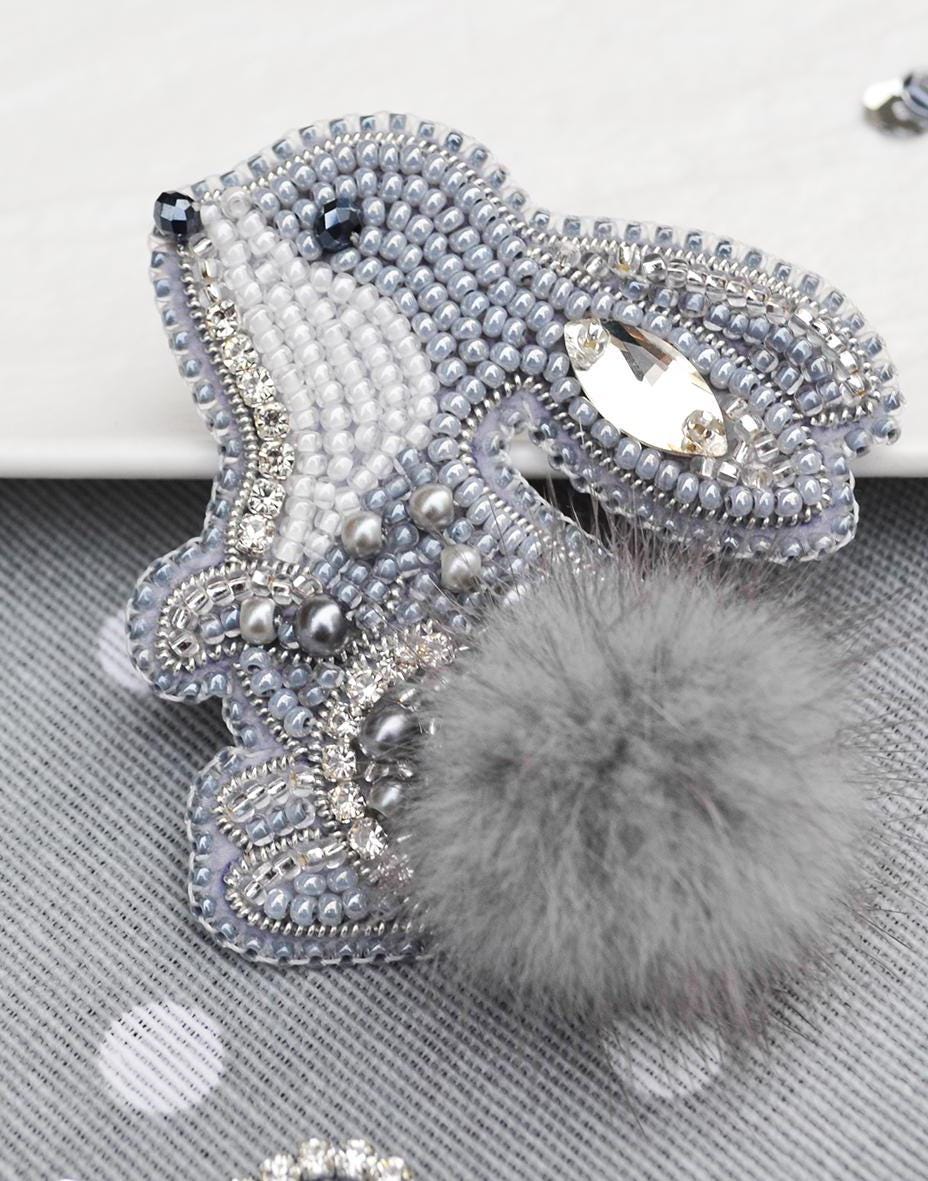 Rabbit Fur Brooch - Etsy Canada display picture 1