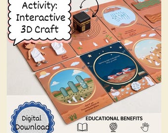 Hajj Activity: Interactive 3D Craft for Kids (PDF Download)