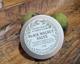 Ungüento de nuez negra / Ungüento herbal hecho a mano / 2 oz