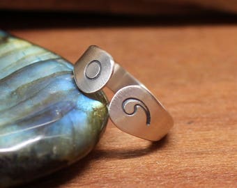 Sterling silver semicolon ring, Suicide awareness, Suicide prevention ring