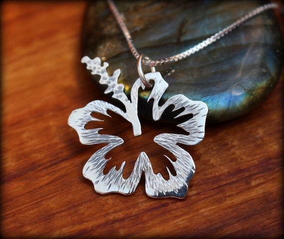 Tiki Necklace With Hibiscus Flower