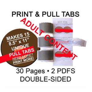 Rack n’ Reveal Print & Pull Tabs | Printable Raffle Game | Brown Skin Tone | Printable Adult Party Game | 30-Page PDF | Instant Download