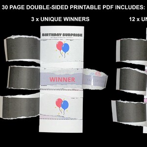 Pull Tab Raffle Birthday Surprise Pull Tabs β Birthday Party Raffle Game | Bingo-style ...