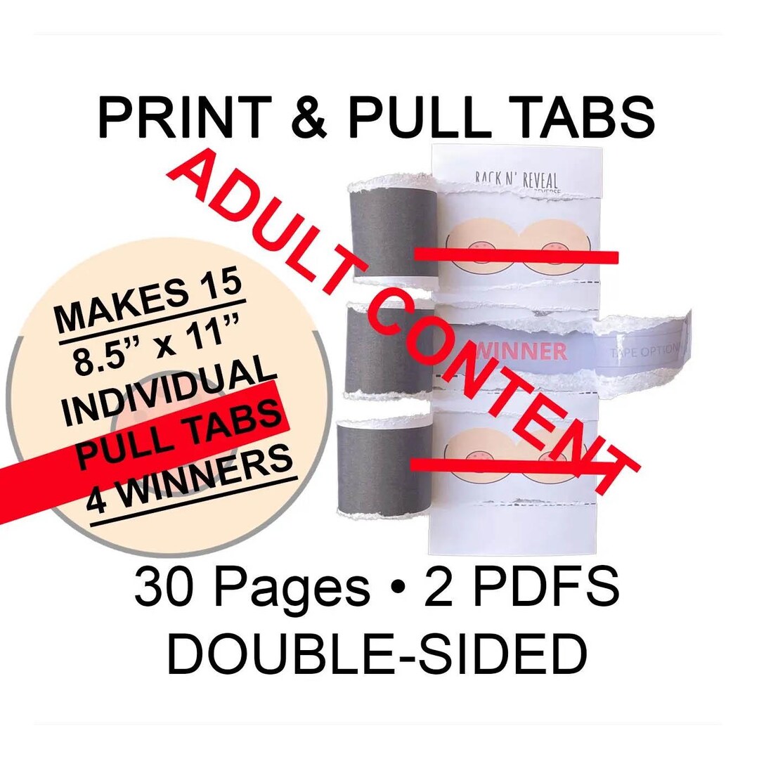 Rack N Reveal Pull Tabs – Printable Party Raffle Game PDF | Light Tone ...
