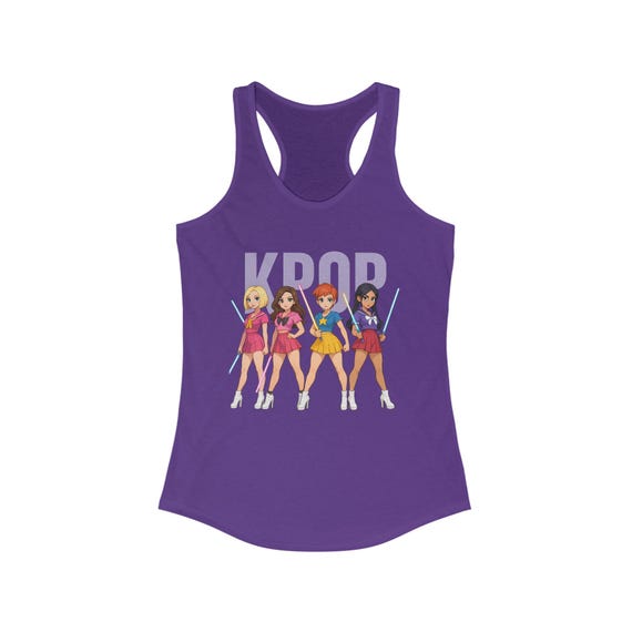 Camiseta de tirantes estilo K-Pop para fans, bonita camiseta de