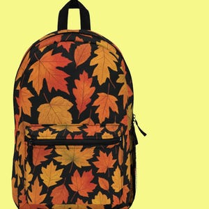 Autumn leaves backpack back to school 2025 fall season