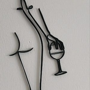 Naked Woman with Wine Walldeco