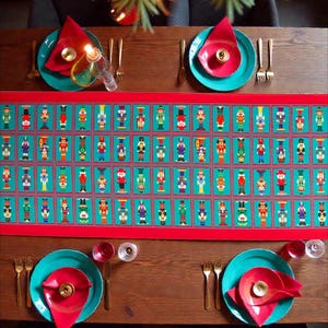 Nutcracker Table Runner, Christmas Table Decor, Festive Winter Centerpiece, New Year Home Decoration
