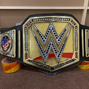 Handmade Custom Undisputed Style Championship Replica Belt - 6mm Brass Plates Adult Size + Safety Bag