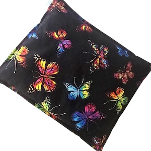 Butterfly Heating Pad, Microwaveable Corn Heating Pack, Muscle aches, Gift for Mom, 100% Cotton, Heat or Cold Pack, Garden Lover, Flowers