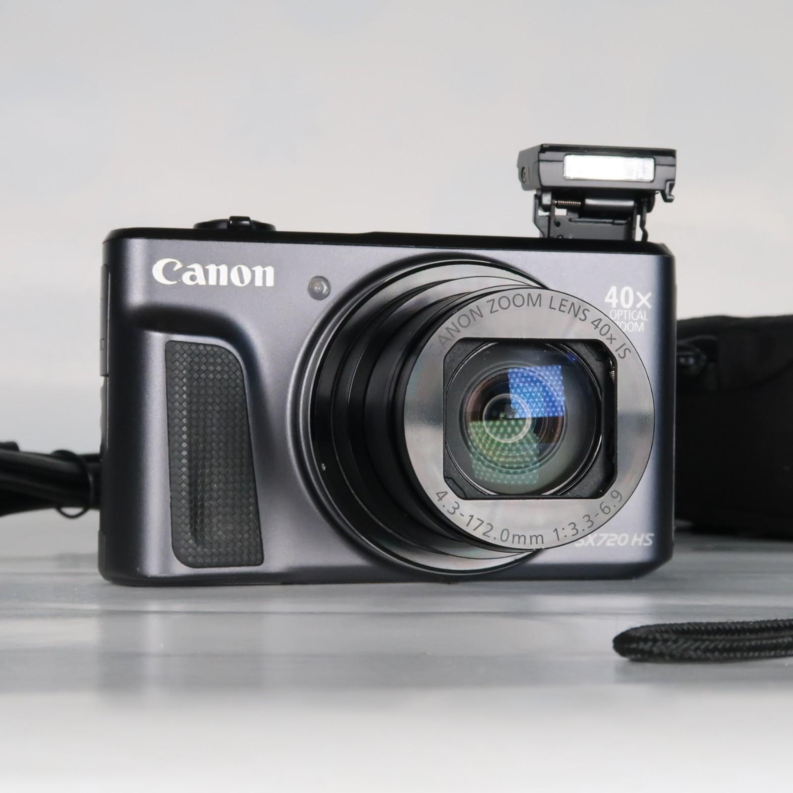Canon PowerShot SX720 HS 20.3MP 40x Digital Camera Black, Case, SD - Very Good