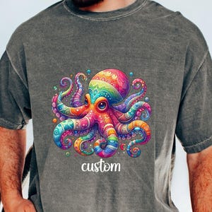 Octopus Shirt Octopus Lover T-Shirt Funny Octopus Shirt For Octopus Lover Gift For Client Custom Name Comfort Colors Fall Shirt