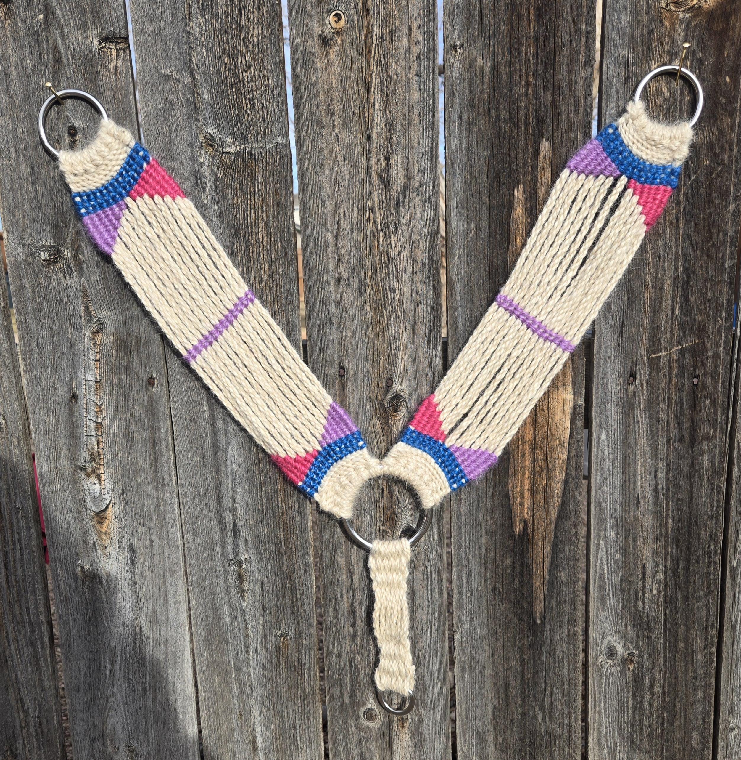 Collier De Poitrine Fait Main – 100% Mohair – Équitation – Neuf