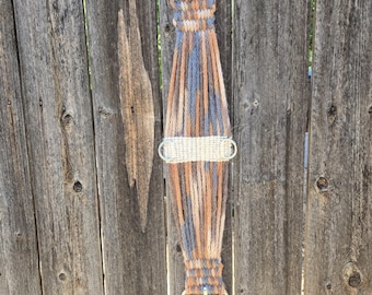 Custom 100% Mohair Roper Cinch for Western Horseback Riding, Stainless Steel Buckles, Gift for Equestrian, Woven Cord Girth, Handmade Tack