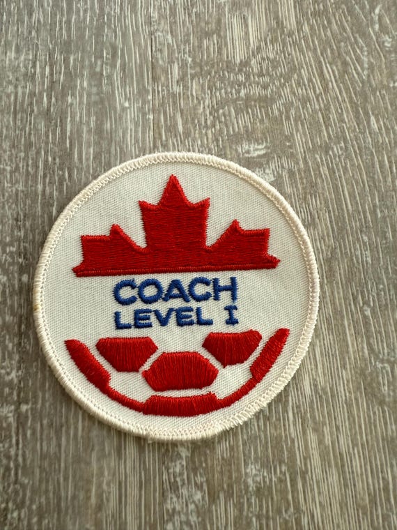 Vintage soccer coach patch - image 1
