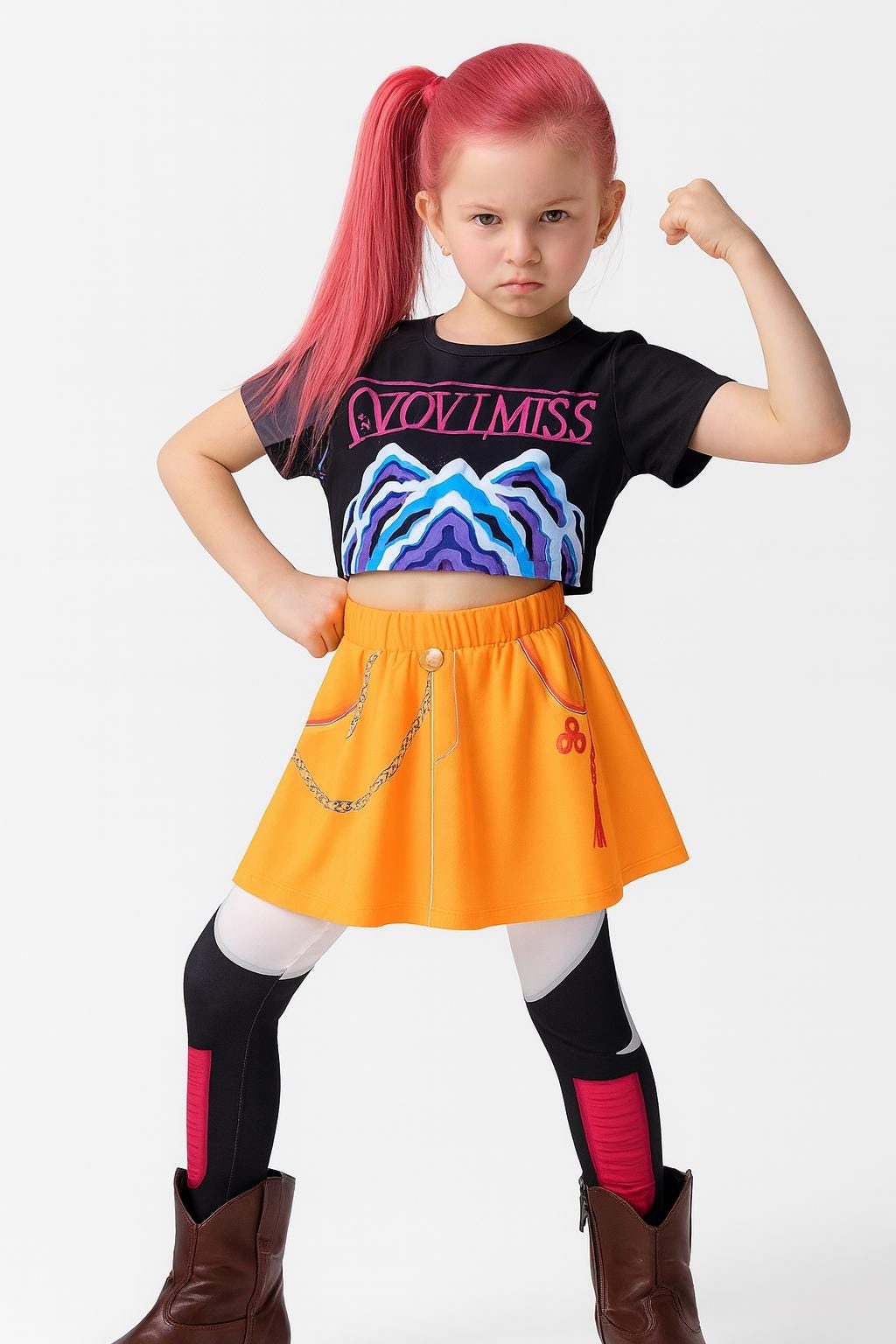 Demons Hunters Cosplay Kostüm - Anime Kostüm Für Mädchen Mit Jacke & Shorts