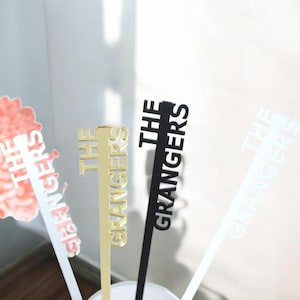 Personalized Acrylic Drink Stirrers - Custom Cocktail Sticks for Weddings, Parties & Events - Laser Cut Swizzle Sticks - Bar Accessories