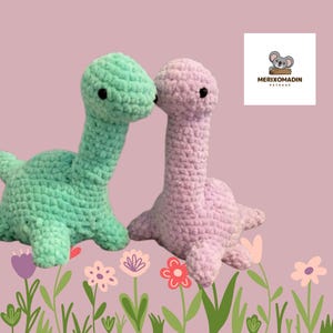 Brontosaurus Crochet Pattern PDF – No Sew Amigurumi Dinosaur Plush – Easy Digital Download for Beginners