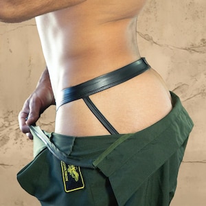 The Bareback Collection - Jockstrap - Men&#39;s Modern Faux Leather Jock